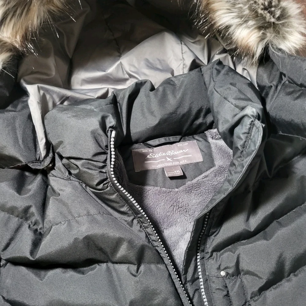 Eddie Bauer Women’s Sun Valley Down Parka Black Size XXL - Picture 3 of 13